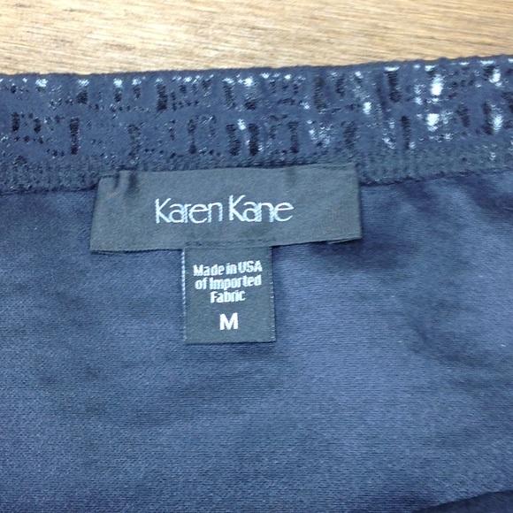 Karen Kane Black Stretch Snakeskin Print Skirt - Picture 4 of 5